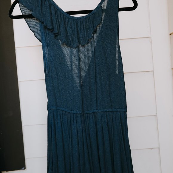 Free People Navy Ruffle Tank - Picture 2 of 2